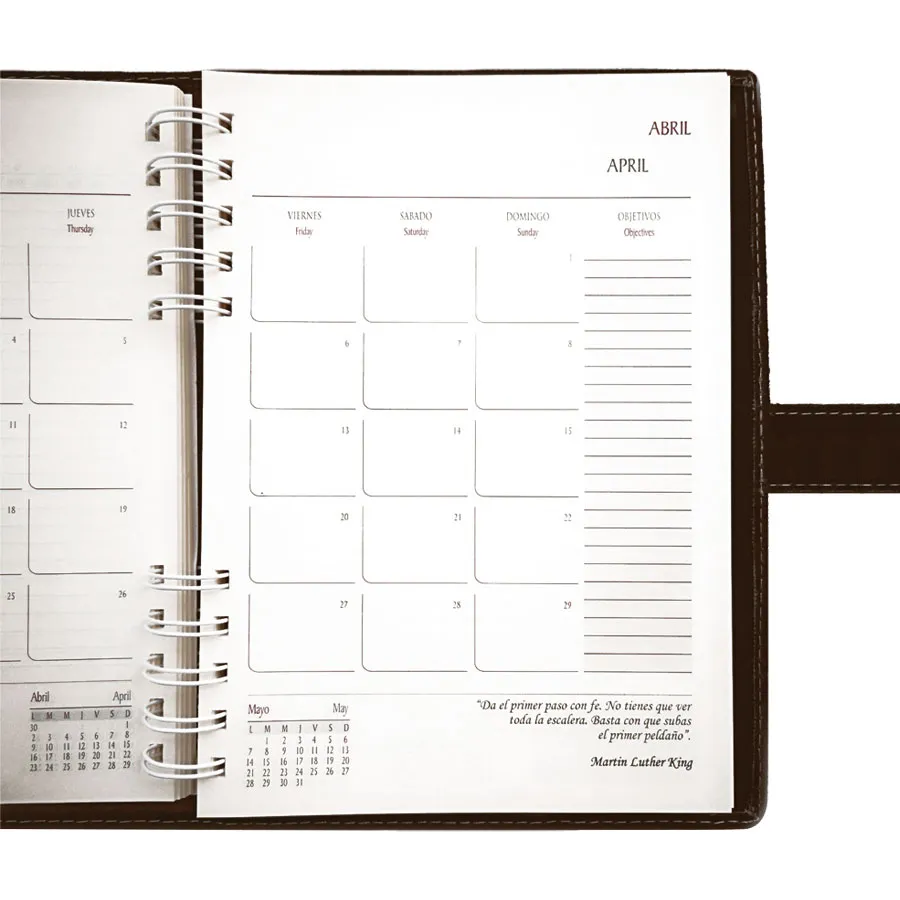 Agenda cobertor anillado gamuza - Imagen 3