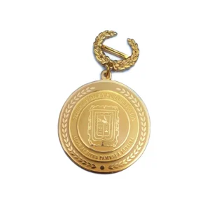 Medalla título dorada